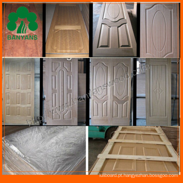 Folheado de madeira moldado MDF / HDF porta pele / painel da porta